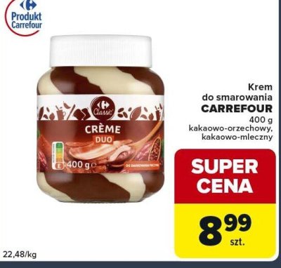 Krem do smarowania CARREFOUR kakaowo-orzechowy, kakaowo-mleczny promocja w Globi