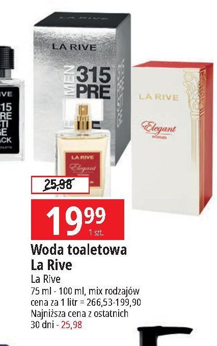 Woda toaletowa LA RIVE ELEGANT promocja