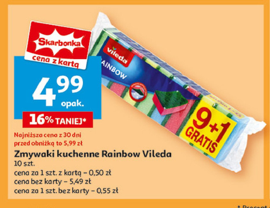 Zmywak rainbow Vileda promocja w Auchan