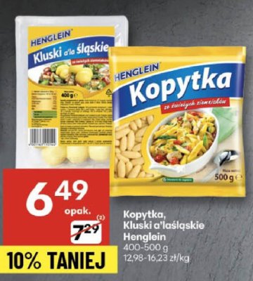 Kopytka, kluski śląskie Henglein promocja w Delikatesy Centrum