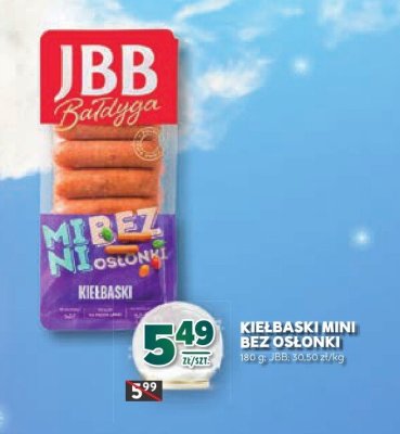 Kiełbaski Mini bez osłonki JBB promocja w Stokrotka
