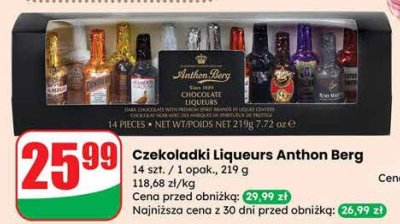 Czekoladki Liqueurs Anthon Berg promocja w Dino
