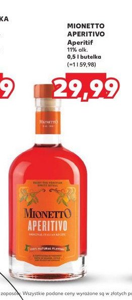 Vermouth Mionetto aperitivo promocja