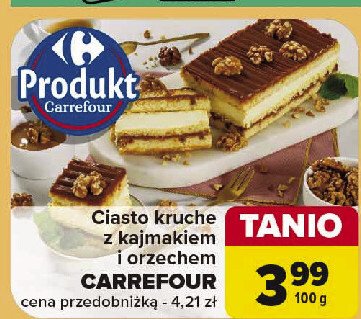 Ciasto kruche z kajmakiem i orzechem Carrefour promocja