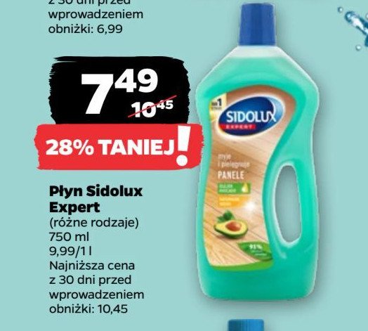 Płyn do mycia paneli Sidolux expert promocja w Netto