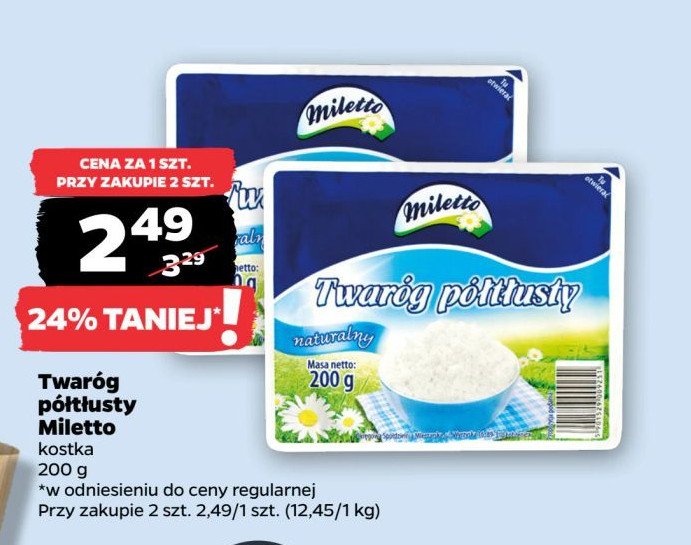 Twaróg połtłusty MILLE NATURE promocja