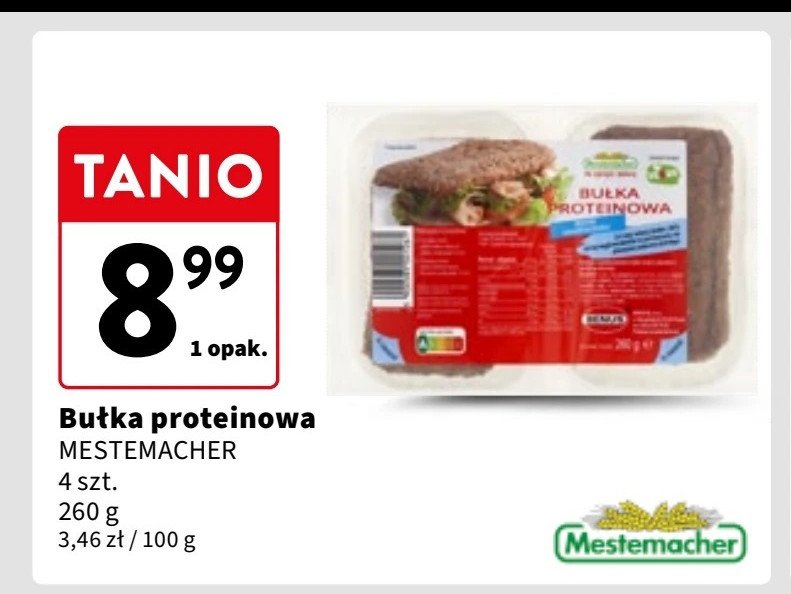 Bułka proteinowa Mestemacher promocja