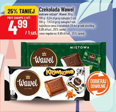 Czekolada Wawel miętowa promocja w POLOmarket
