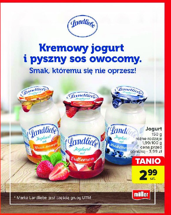 Jogurt truskawka Landliebe promocja