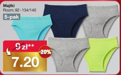 Majtki Rozm. 92-134/140, 5-pak promocja w Woolworth