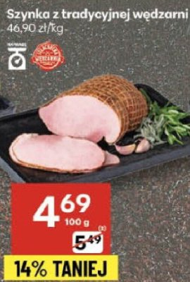 Szynka z tradycyjnej wędkarni promocja w Delikatesy Centrum