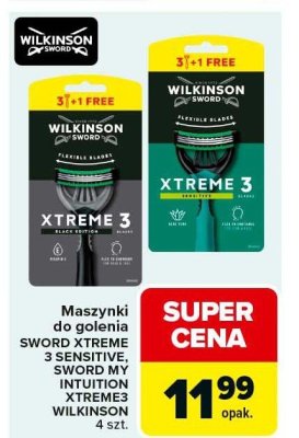 Maszynki do golenia SWORD XTREME 3 SENSITIVE promocja w Carrefour
