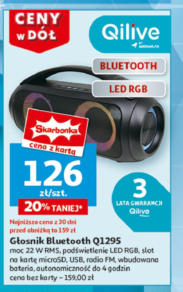 Głośnik q1295 Qilive promocja w Auchan