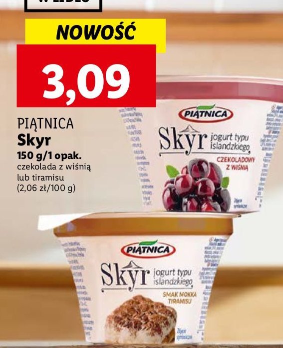 Jogurt tiramisu Piątnica skyr promocja