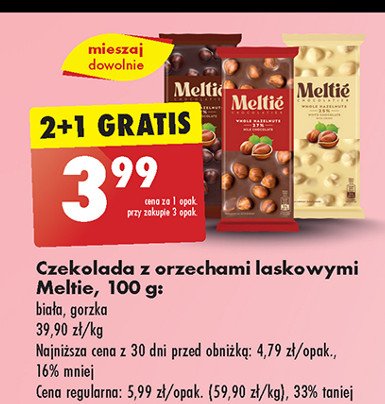 Czekolada gorzka z orzechami laskowymi Meltie promocja