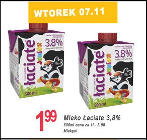 Mleko junior 3.8% 艁aciate promocja