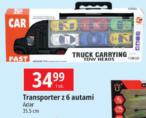 Transporter z 6 autami Adar promocja w Leclerc