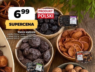Owoce wędzone śliwki promocja w Netto