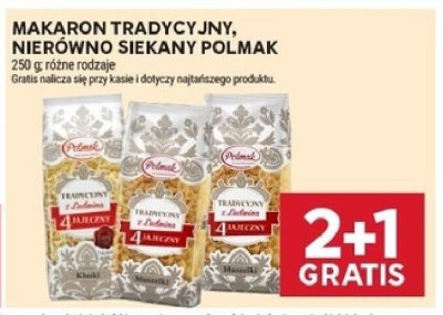 Makaron tradycyjny, nierówno siekany Polmak promocja w Stokrotka