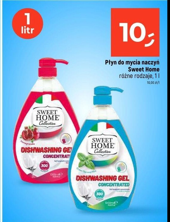 Żel do mycia naczyń miętowy SWEET HOME promocja w Dealz