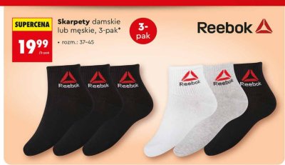 Skarpety damskie Reebok 3-pak promocja w Biedronka