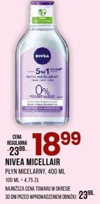 Płyn micelarny Nivea Micellair promocja w Drogerie Natura