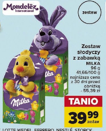 Czekoladki + maskotka królik Milka promocja w Carrefour