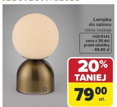 Lampka do salonu różne rodzaje promocja w Carrefour