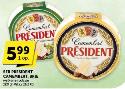 Ser President Camembert, Brie promocja w Euro Sklep