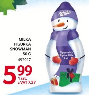 Czekolada Milka figurka Snowman 50 g promocja w Selgros