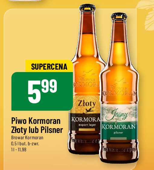Piwo Kormoran złoty export lager promocja