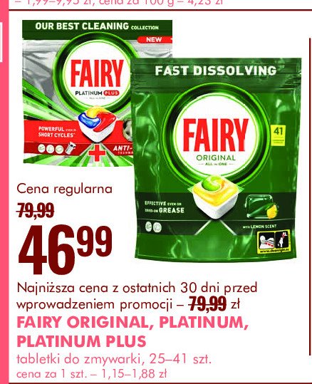 Kapsułki do zmywarki lemon Fairy all in 1 promocja