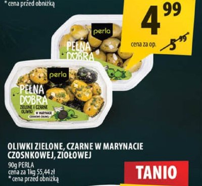 Oliwki zielone, czarne w marynacie czosnkowej, ziołowej Perla promocja w Arhelan