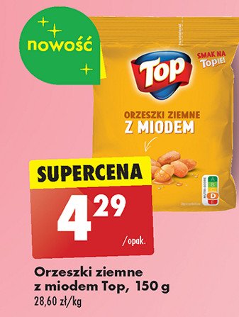 Orzeszki ziemne z miodem Top (biedronka) promocja