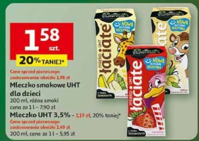 Mleczko smakowe UHT dla dzieci Łaciate 200 ml, różne smaki promocja w Auchan