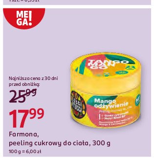 Peeling do ciała mango odżywienie Farmona tutti frutti promocja w Rossmann