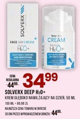 Krem SOLVERX DEEP H2O+ krem głęboko nawilżający na dzień promocja w Drogerie Natura