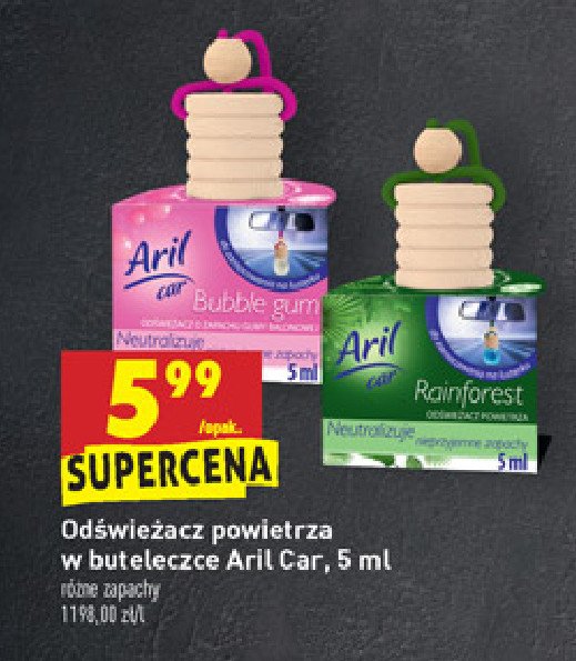 Odświeżacz samochodowy bubble gum Aril car promocja