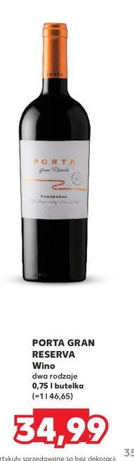 Wino wytrawne Porta gran reserva promocja w Kaufland