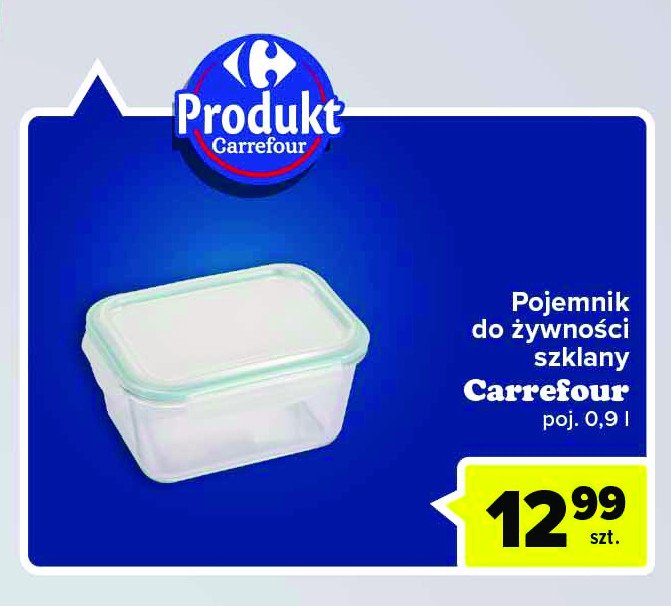Pojemnik szklany 0.9 l Carrefour promocja