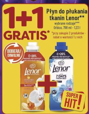 Płyn do płukania tkanin Lenor wybrane rodzaje promocja w POLOmarket