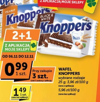 Wafel Knoppers orzechowo-mleczne promocja w ABC