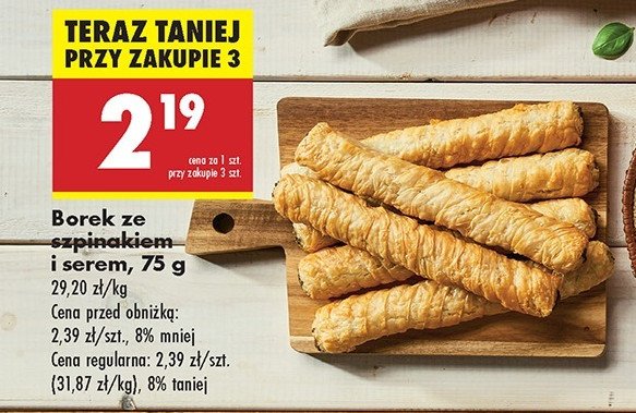 Borek ze szpinakiem i serem promocja