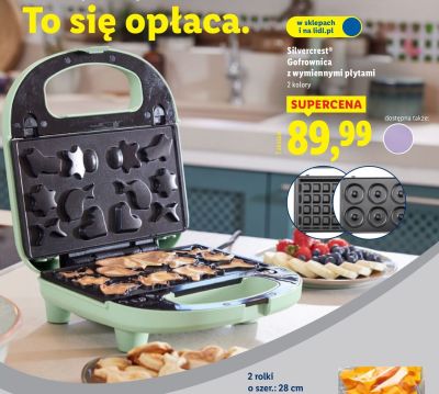 Gofrownica z wymiennymi płytami Silvercrest promocja w Lidl