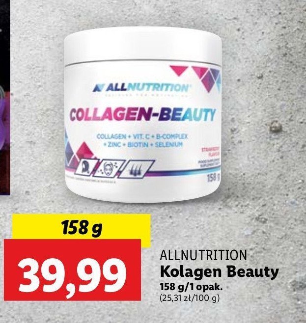 Preparat na stawy Allnutrition collagen-beauty promocja w Lidl