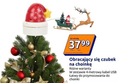 Obracający się czubek na choinkę promocja w Action
