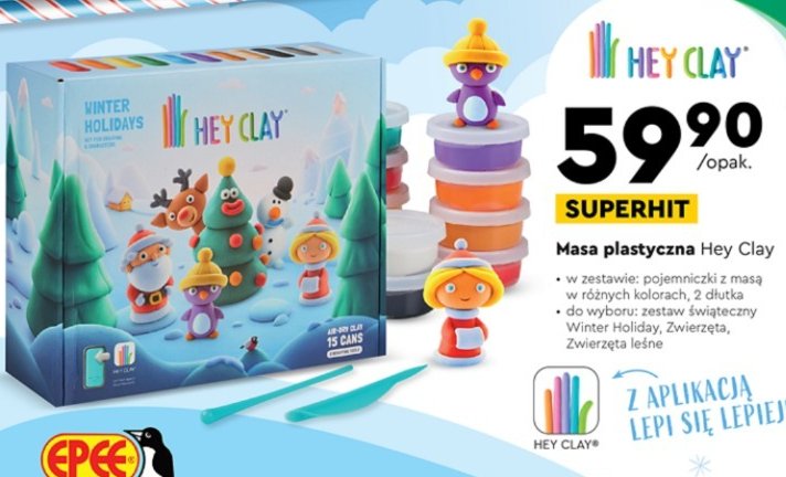 Masa plastyczna winter holiday Hey clay promocja