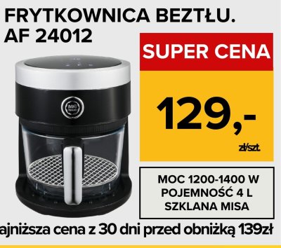 Frytkownica beztłuszczowa AF 24012 promocja w Supeco