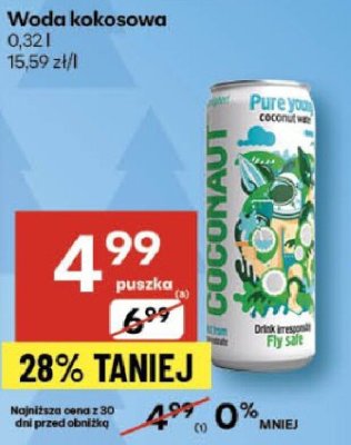 Woda kokosowa 0,32l promocja w Delikatesy Centrum