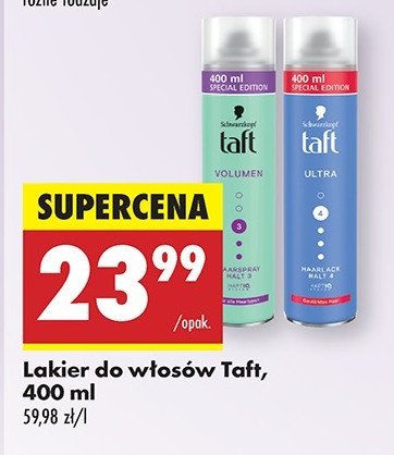 Lakier do włosów Taft ultra promocja w Biedronka